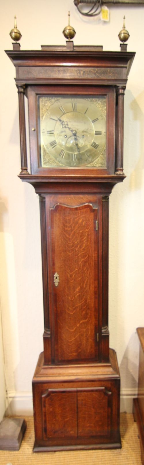 18th century brass 8 day longcase clock webster of salop