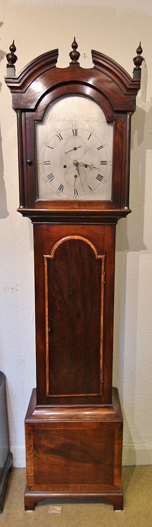 small pretty 19th century scottish 8 day longcase clock 'sutherland keith'