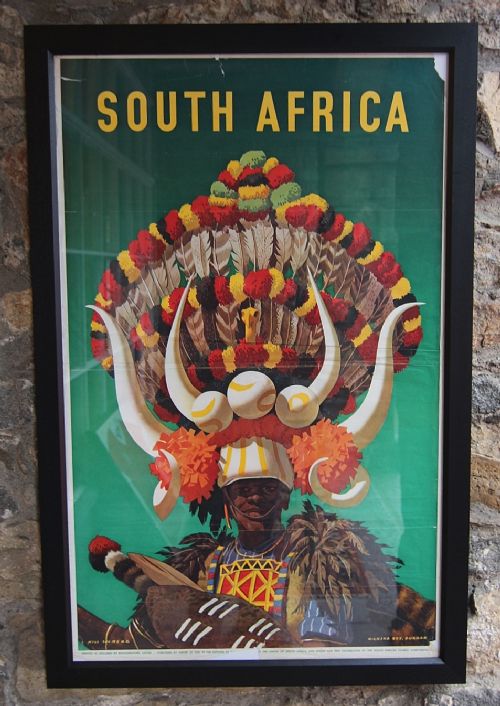 original vintage travel poster 'south africa'