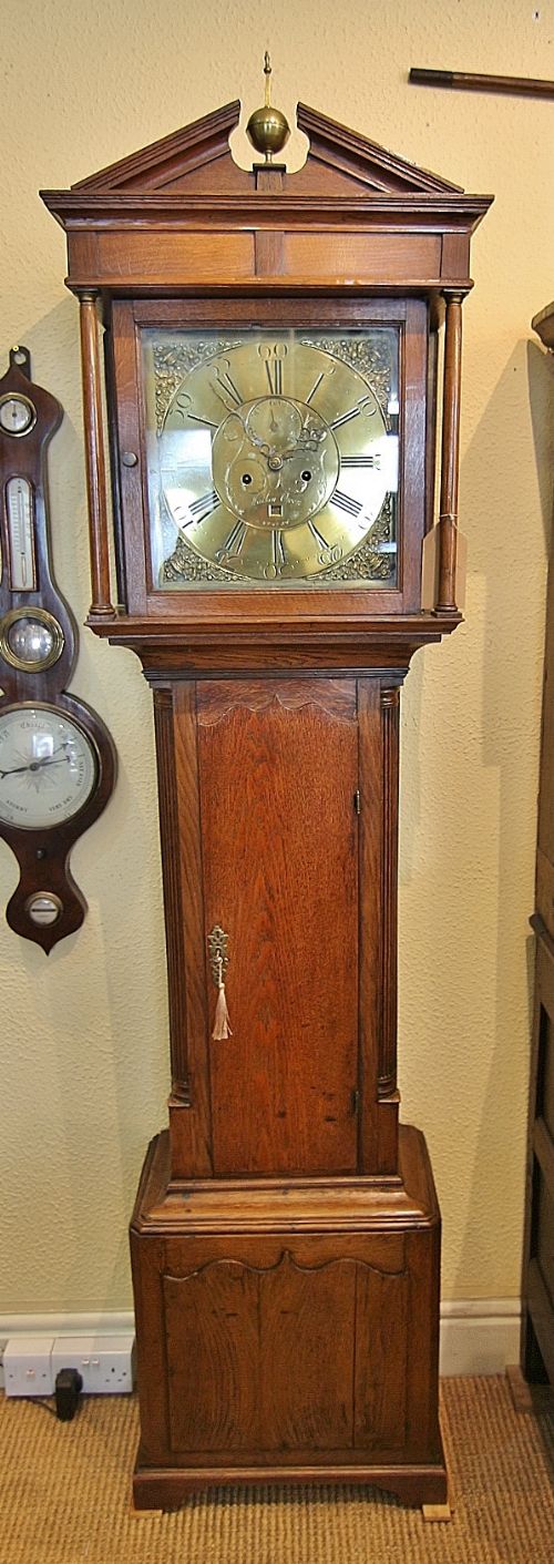 18th century watkin owen llanrwst 8 day oak longcase clock