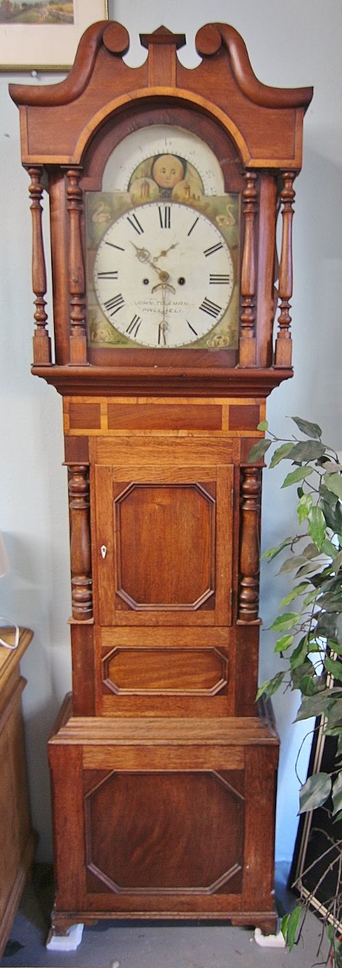 19th century arch dial 8 day welsh longcase grandfather clock