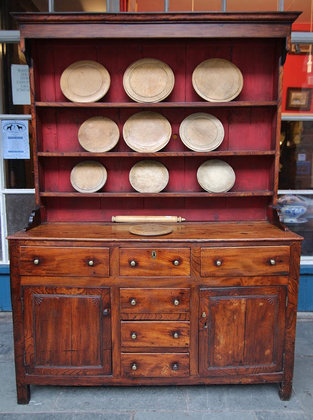 charming period elm and pine welsh dresser