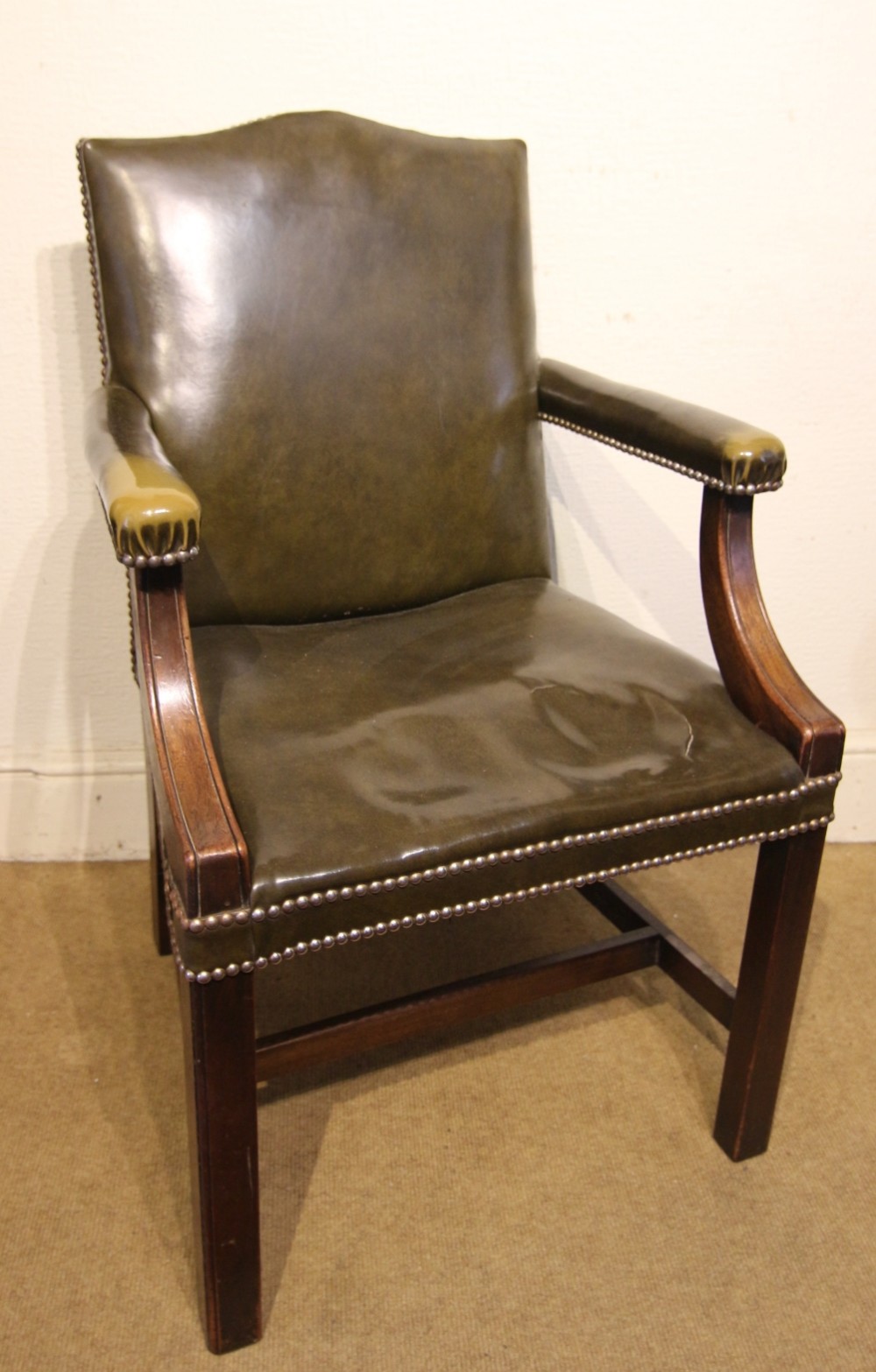 georgian style mahogany club chair