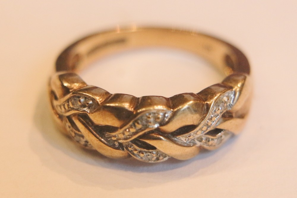 edwardian 9 carat gold diamond ring