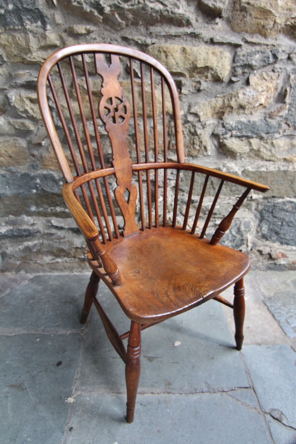 late georgian windsor chair with makers stamp