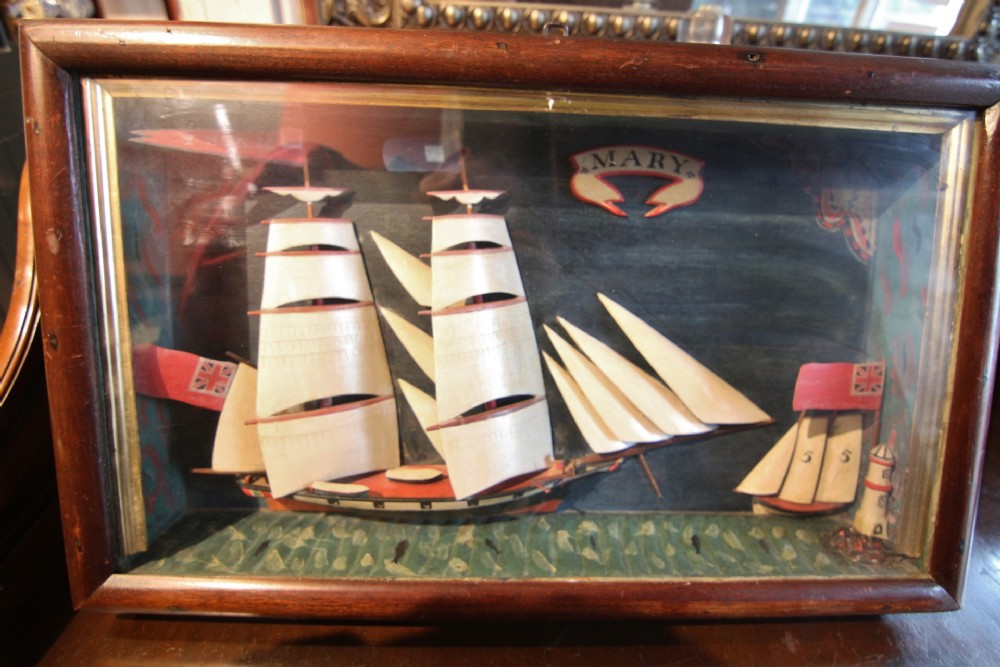 colourful late 19th century ships diorama 'mary