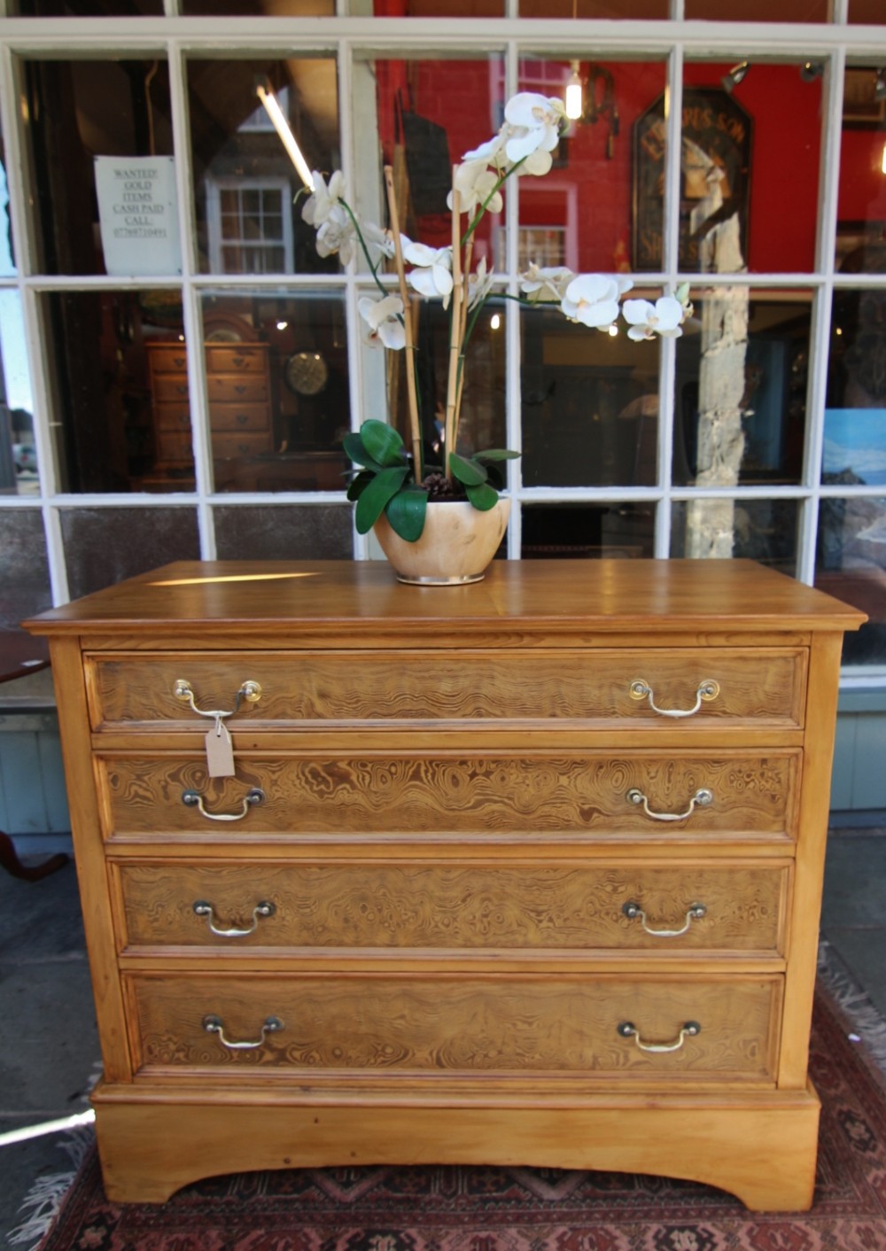 superb quality 19th century pine chest of 4 drawers