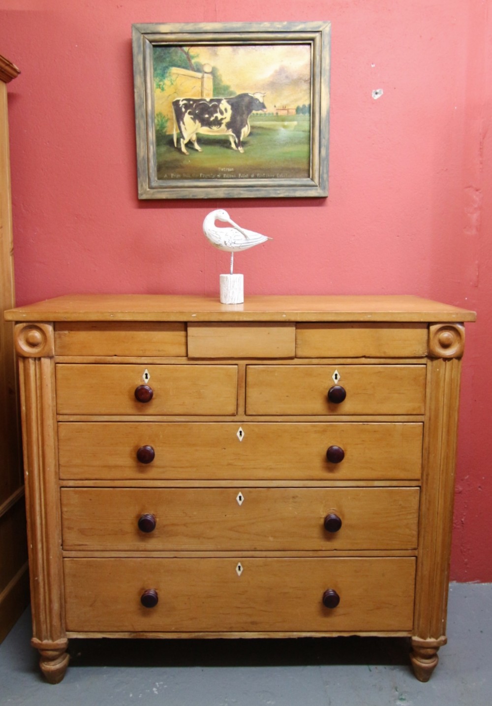 good 19th century pine chest of drawers with secret drawers