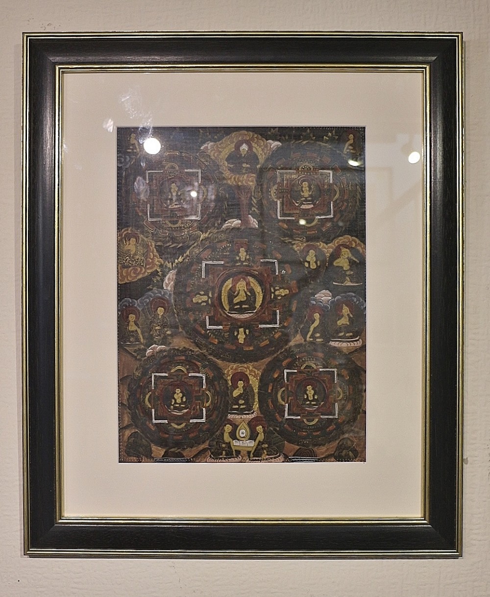 framed 19th century century himalayan thangka