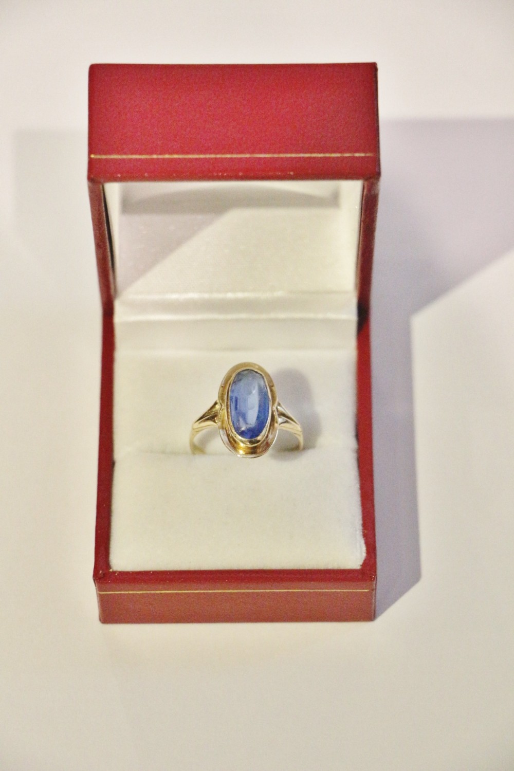 14ct gold aquamarine topaz ring