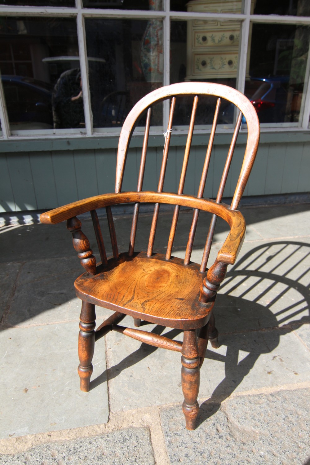 19th century childs windsor armchair