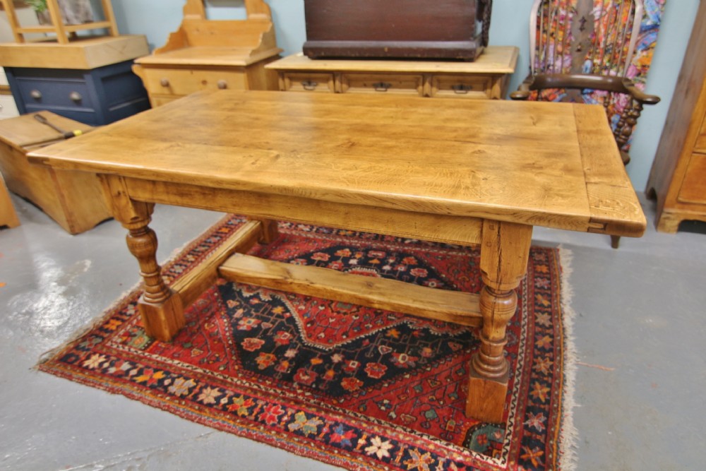 golden oak 68 seater refectory table