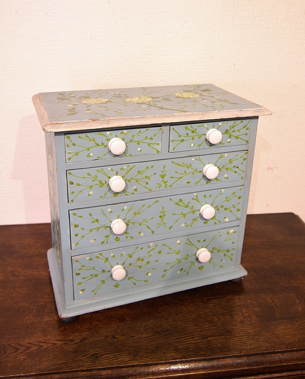 19th century miniature apprecntice 5 drawer chest of drawers