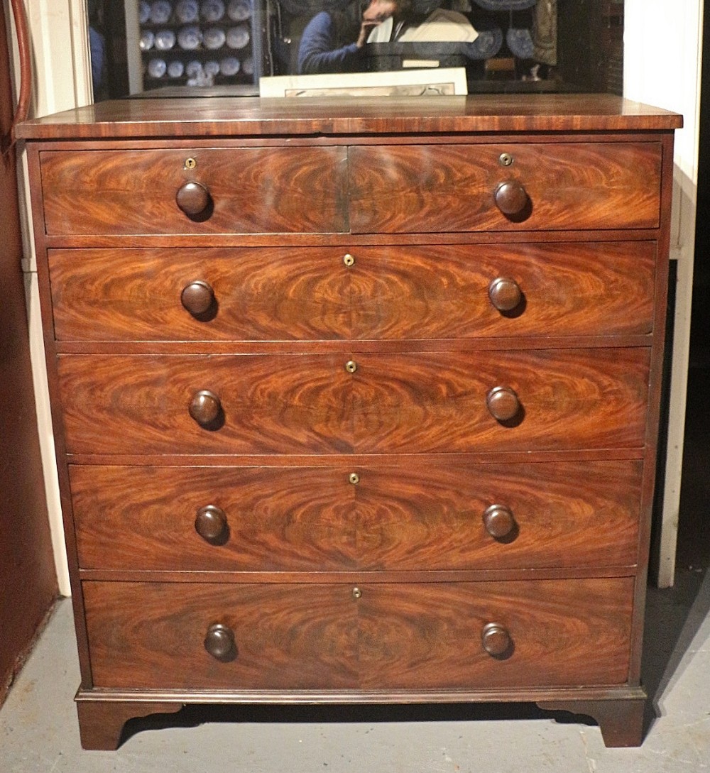 large impresive quality 19th century chest of 6 drawers