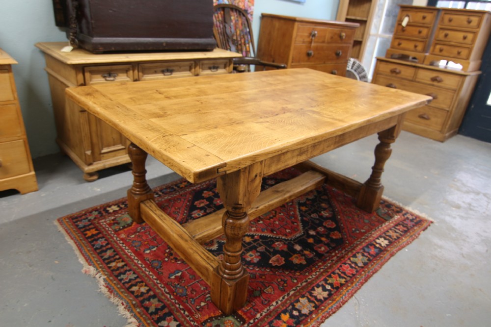 golden oak 68 seater refectory table