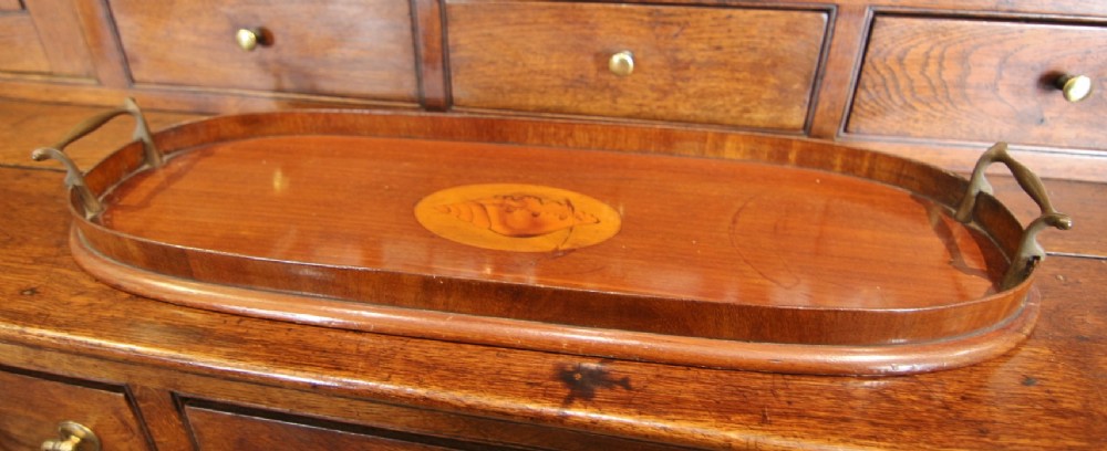 late georgian inlaid mahogany tray