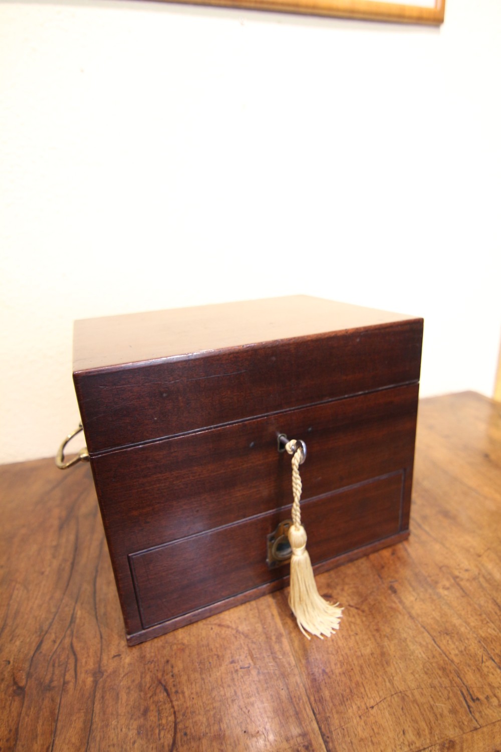 georgian mahogany box with drawer