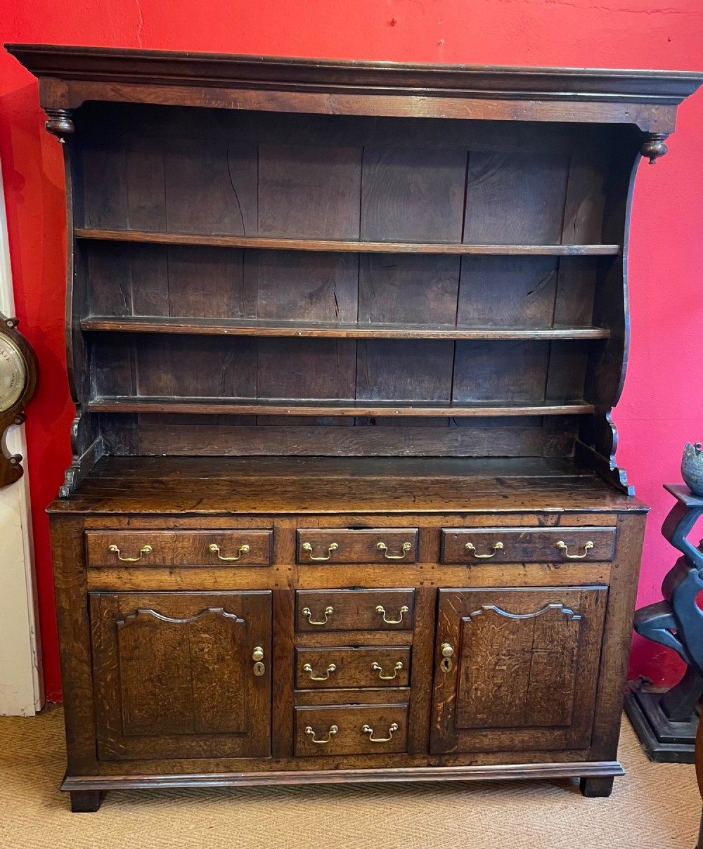 18th century fine oak belly rack welsh dresser