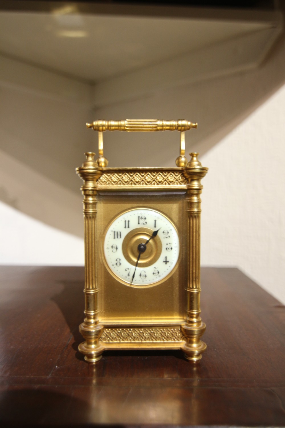 good edwardian gilt brass carriage clock