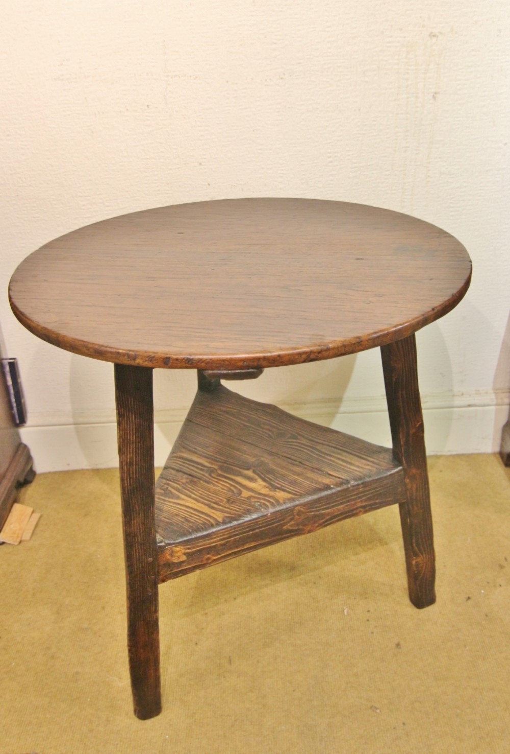 19th century welsh oak pine cricket table