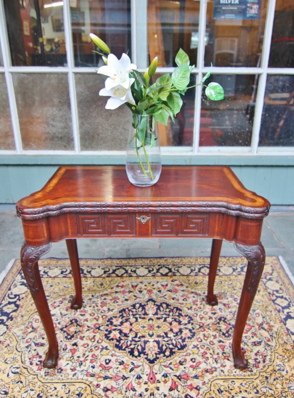 fine irish mahogany games table
