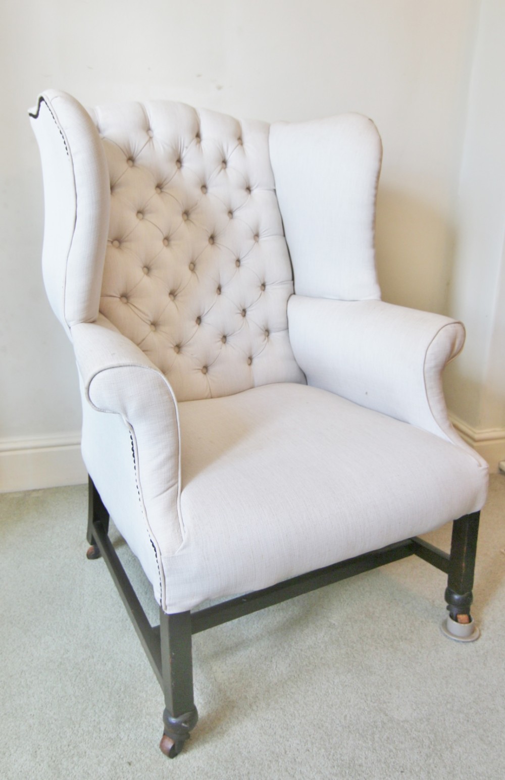 large 18th century mid georgian mahogany wing armchair